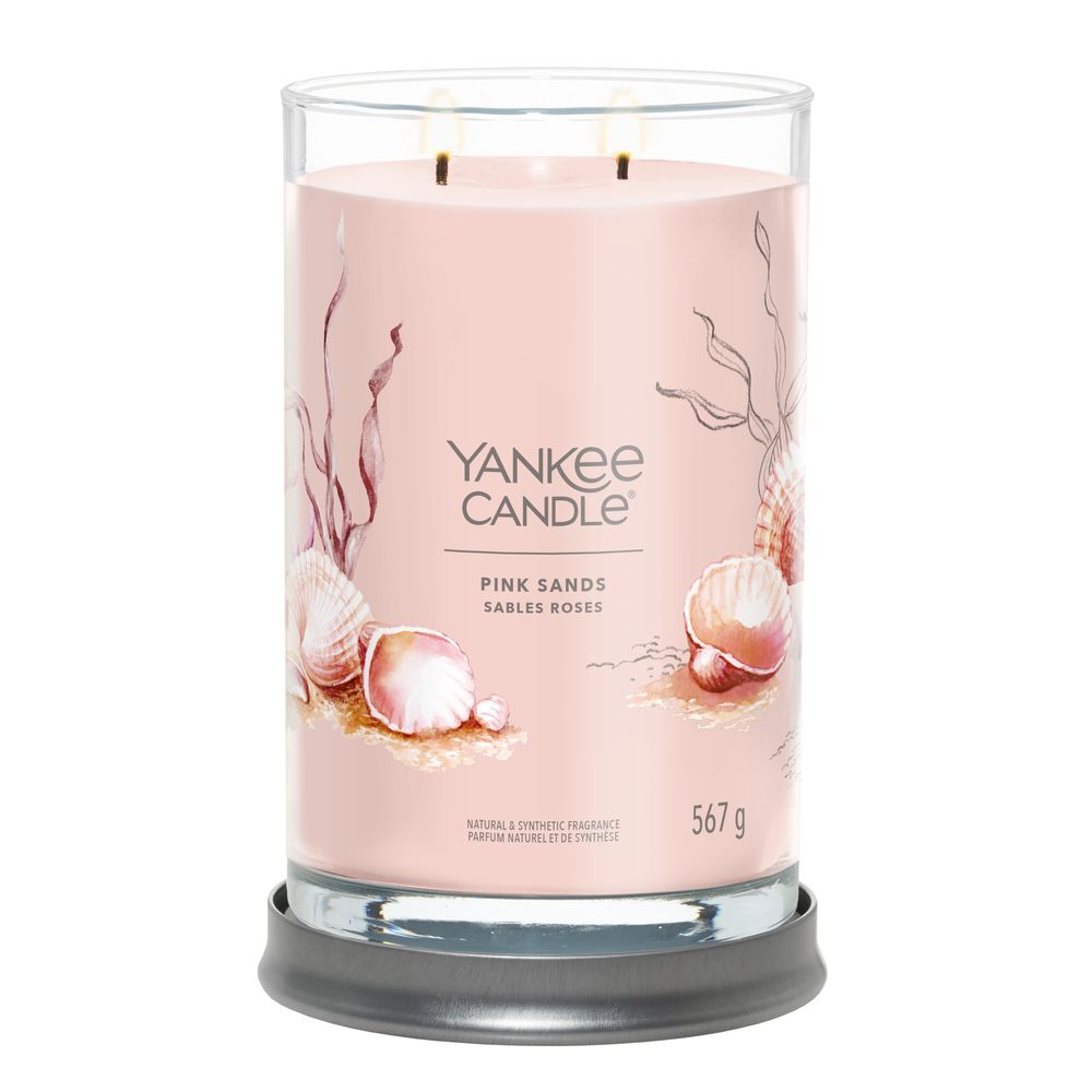 Yankee Candle Large Tumbler - with 2 wicks - Pink Sands - 15 cm / ø 10 cm